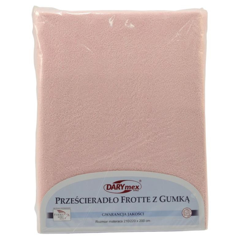 Prześcieradło Frotte 200x220cm blady róż